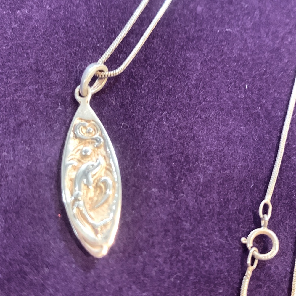 Surfer charm necklace